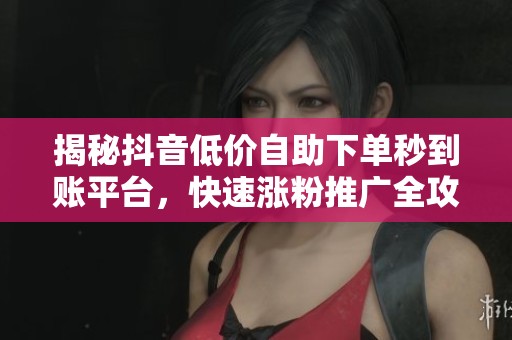 揭秘抖音低价自助下单秒到账平台，快速涨粉推广全攻略