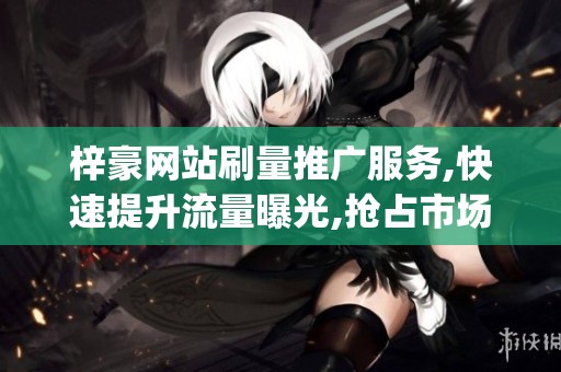 梓豪网站刷量推广服务,快速提升流量曝光,抢占市场先机_资讯