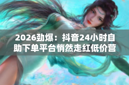 2026劲爆:抖音24小时自助下单平台悄然走红低价营销策略引爆商家 2026劲爆:抖音24小时自助下单平台悄然走红低价营销策略引爆商家