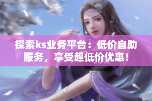探索ks业务平台：低价自助服务，享受超低价优惠！