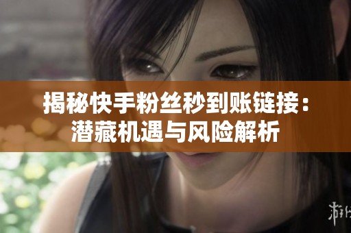 揭秘快手粉丝秒到账链接:潜藏机遇与风险解析 揭秘快手粉丝秒到账链接:潜藏机遇与风险解析