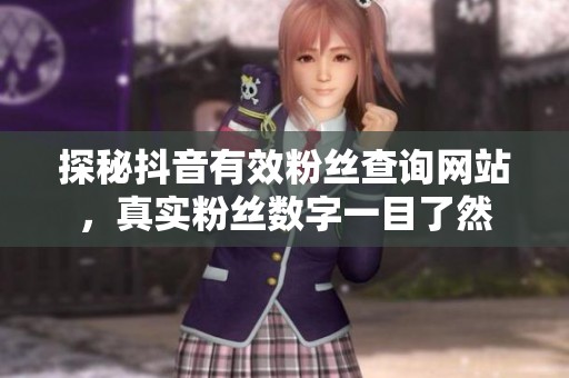 探秘抖音有效粉丝查询网站,真实粉丝数字一目了然 探秘抖音有效粉丝查询网站,真实粉丝数字一目了然