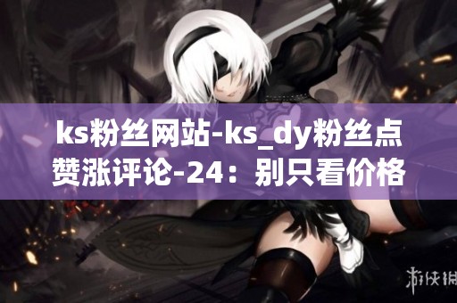 ks粉丝网站-ks_dy粉丝点赞涨评论-24：别只看价格,要看流量质量
