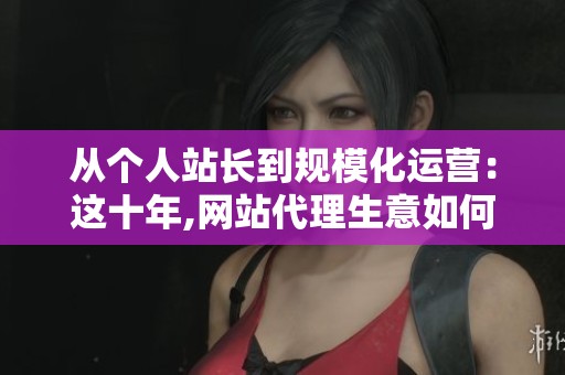 从个人站长到规模化运营：这十年,网站代理生意如何借助流量思维