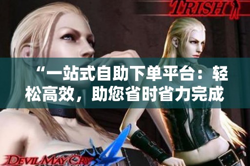 “一站式自助下单平台：轻松高效，助您省时省力完成订单”