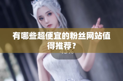 有哪些超便宜的粉丝网站值得推荐? 有哪些超便宜的粉丝网站值得推荐?
