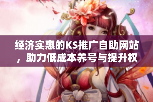 经济实惠的KS推广自助网站,助力低成本养号与提升权重 经济实惠的KS推广自助网站,助力低成本养号与提升权重