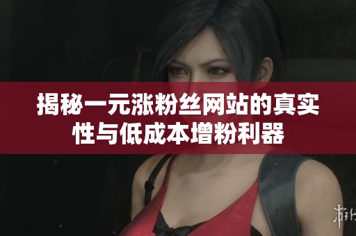 揭秘一元涨粉丝网站的真实性与低成本增粉利器 揭秘一元涨粉丝网站的真实性与低成本增粉利器