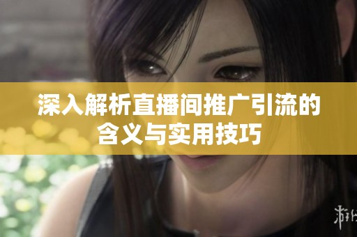 深入解析直播间推广引流的含义与实用技巧