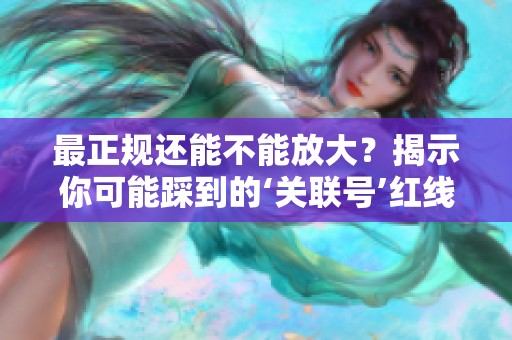 最正规还能不能放大?揭示你可能踩到的‘关联号’红线 最正规还能不能放大?揭示你可能踩到的‘关联号’红线