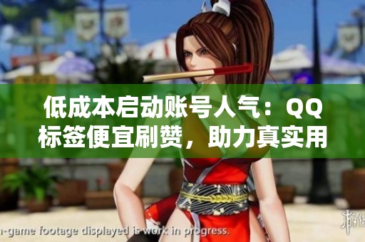低成本启动账号人气：QQ标签便宜刷赞，助力真实用户精准互动