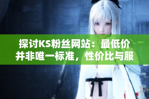 探讨KS粉丝网站:最低价并非唯一标准,性价比与服务深度揭秘 探讨KS粉丝网站:最低价并非唯一标准,性价比与服务深度揭秘