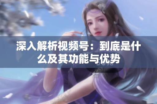 深入解析视频号:到底是什么及其功能与优势 深入解析视频号:到底是什么及其功能与优势