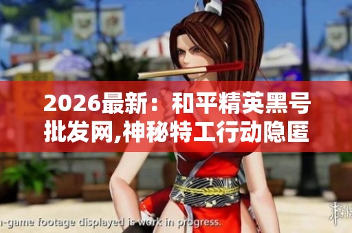2026最新:和平精英黑号批发网,神秘特工行动隐匿地下交易市场场景 2026最新:和平精英黑号批发网,神秘特工行动隐匿地下交易市场场景